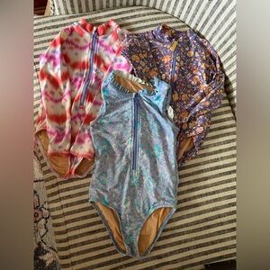 J. Crew Crewcuts Girl’s lot of 3 swimsuits excellent condition 4-5 years old